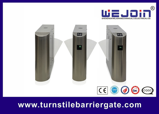 DC Brushless Motor Flap Barrier Gate 304 Stainless Steel 0.6s Kecepatan Lari