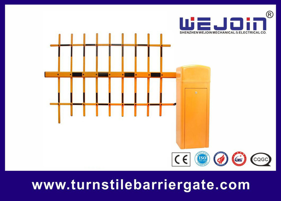 Warna Kuning 4m Tiga Pagar Lengan Penghalang Gerbang DC24V Brushless Motor Otomatis mundur pada hambatan