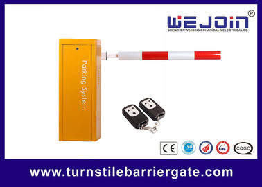 Layar LED Baja Parkir Barrier Gate Otomatis Lurus Aluminium Boom Warna Kuning